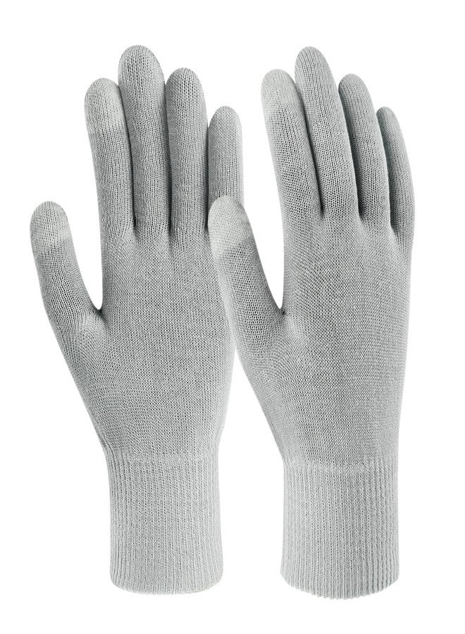 MIG4U Moisturizing Beauty Gloves Touch Screen Overnight Sleeping Glove Large for Men SPA, Dry Hands, Nighttime Lotion, UV Protection, Cosmetic Treatment, XL Gray 1 Pairs - Image 1